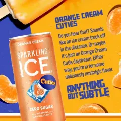 Sparkling ICE Cuties Orange Cream - 10pk/7.5 fl oz Mini Cans
