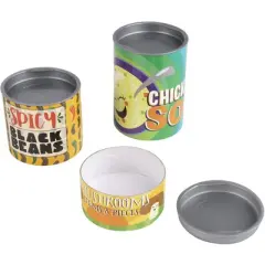 Juvale 16-Piece Grocery Store Kids Pretend Play Stackable Cardboard Cans Toy Foods