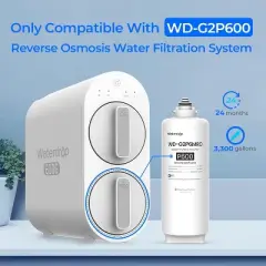 Waterdrop WD-G2P600-RO Filter, Replacement for WD-G2P600-W Reverse Osmosis System, 2-year Lifetime, Reduce PFAS