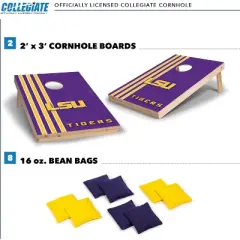 NCAA LSU Tigers 2'x3' Wood Cornhole Set
