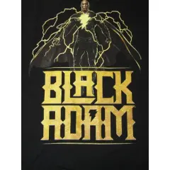 Black Adam with Gold Effect Logo Black T-Shirt Toddler Boy to Youth Boy