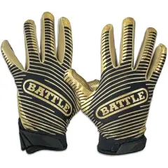 Battle Sports USA Glitter Doom Football Receiver Gloves - Black/Gold