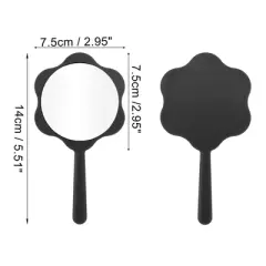 Unique Bargains Flower Shaped Handheld Mirror 1 Pc