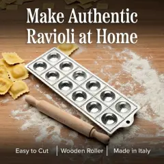 Kings County Tools Round Ravioli Mold with Roller