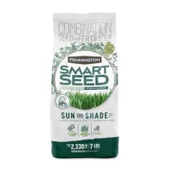 Pennington Smart Seed, Grass Seed, For Fescue/Perennial Rye/Bluegrass Lawns - Case of 4 - 7 lb