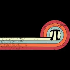 Junior's Design By Humans Retro Vintage Pi Day Math Circle By TaiHan T-Shirt