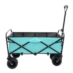 CAVINAS 440lbs Heavy-Duty Folding Wagon Cart,Premium Wagon with Strapping System & Waterproof Liners,Shopping Cart for Camping,Sports