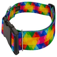 Country Brook Petz 1 1/2 Inch Deluxe Kaleidoscope Dog Collar