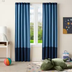 84" Tonal Blackout Window Kids' Panel Blue - Pillowfort&trade;