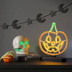 11.25" Lit Neon Jack Halloween Decorative Prop - Hyde and EEK! Boutique&trade;