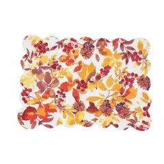 C&F Home Cordelia Falling Leaves 100% Cotton Quilted Rectangle Single Placemat 13" x 19"