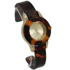 OLIVIA PRATT RHINESTONE TORTOISE BANGLE WATCH