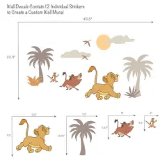Lambs & Ivy Disney Baby Lion King Safari Mural-Like Wall Decals/Stickers