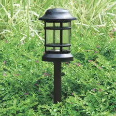 VAXCEL Westmont Low-Voltage Black Outdoor Landscape Path Light LED Clear Glass