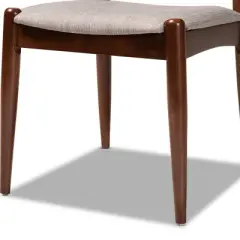 Set of 2 Aeron Wood Dining Chair Walnut - Baxton Studio