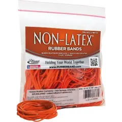Alliance Rubber Bands Latex-free 3-1/2"x1/8" No.33 Orange 40/BG 37338