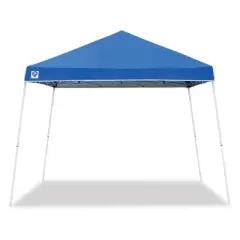 Z-Shade 10 x 10 Foot Horizon Angled Leg Instant Shade Canopy Tent Shelter with Z-Shade 10 Ft Angled Leg Canopy Tent Taffeta Attachment, Blue