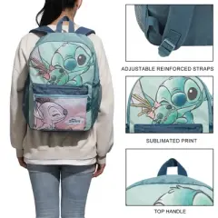Disney Stitch & Angel 16" Backpack