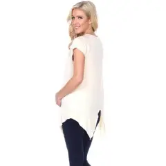 Maternity Myla Embellished Tunic Top - White Mark