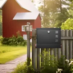 Yescom Large Wall Mount Steel Mail Box Lockable Letterbox w/ Door & 2 Keys Home Security Outdoor