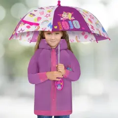 JoJo Siwa Kids Umbrella and Raincoat Set, Rain Wear for Girls Ages 4-7