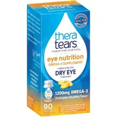 TheraTears Eye Nutrition Omega-3 Fatty Acid 450gms Supplements for Dry Eye Symptoms Capsules - 90ct