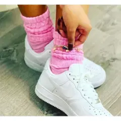 Pink Slouch Socks the Sock Panda (Adult Medium or Small Sizes) - Midweight
