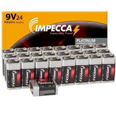 Impecca 9-Volt 24-Pack Alkaline Platinum Batteries (24-Cells)