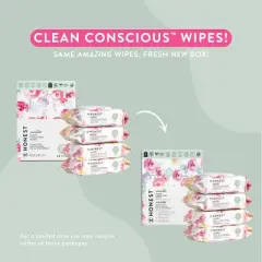 The Honest Company Plant-Based Baby Wipes made with over 99% Water - Rose Blossom - 288ct