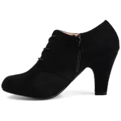 Journee Collection Womens Leona Inside Zip Block Heel Booties