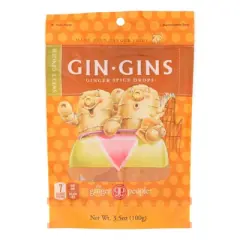 The Ginger People Sweet Ginger Gin-Gins Ginger Spice Drops - Case of 12/3.5 oz