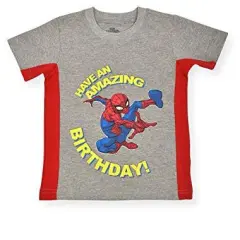 Marvel Toddler Marvel Spider-Man Relaxed Fit Short Sleeve Round T-shirt - Gray 2T