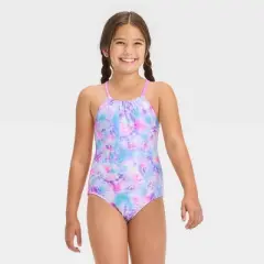 Girls' Tie-Dye One Piece Swimsuit Set - Cat & Jack&trade; Violet
