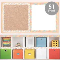 Big Dot of Happiness Retro Pastel - Scalloped Classroom Decor - Bulletin Board Borders - 51 Feet