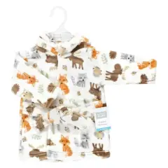 Hudson Baby Plush Animal Face Bathrobe, Woodland, 0-9 Months