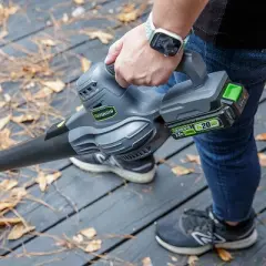 Genesis&reg; G20Max 130-MPH at 95-CFM 20-Volt Battery-Powered 2-Speed Blower/Sweeper in Gray