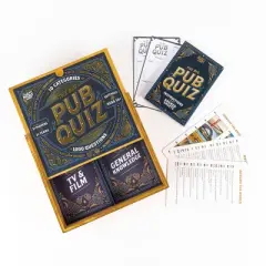Big Pub Quiz - Professor Puzzle: Trivia Card Game for Adults, 3+ Players, Includes Scoring Pads & Pencil, Ages 14+
