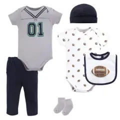 Little Treasure Baby Boy Layette 6-Piece Set, Football Jersey