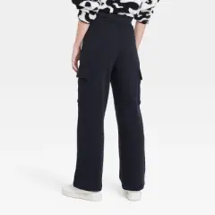 Women's Cargo Graphic Pants - Black