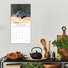 2026 Square Wall Calendar, Country Wildlife, 16-Month Animals Theme with 180 Reminder Stickers (12x12 In)