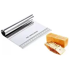 Kitcheniva Stainless Steel Pizza Dough Scraper & Cutter