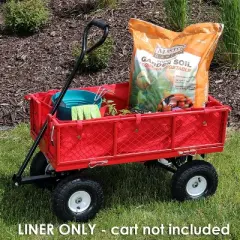 Sunnydaze Outdoor Lawn and Garden Weather-Resistant Heavy-Duty Polyester Utility Wagon Cart Protective Liner