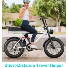 Promounts Goldoro Tank600 500W 20" Electric Bike, White