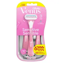 Venus Sensitive Women's Disposable Razors - 6ct