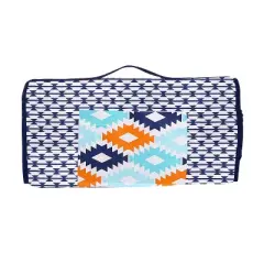 Bacati - Liam Aqua Orange Navy Toddler Nap Mat
