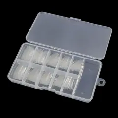 Unique Bargains 100pcs Clear Transparent Half Cover Oval False Nail Art Tips Manicure Tool