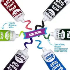 Tub Works&reg; Bath Paint Soap Bath Toy, Bold 6 Pack