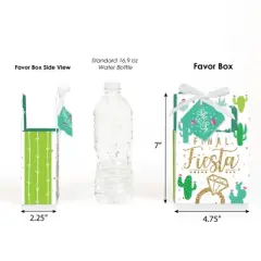 Big Dot of Happiness Final Fiesta - Last Fiesta Bachelorette Party Favor Boxes - Set of 12