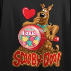 Scooby Doo Looking for Love Women's Black Graphic Crop Tee