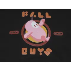 Fall Guys Ultimate Knockout Falling Pink Character Men's Black Sweatshirt